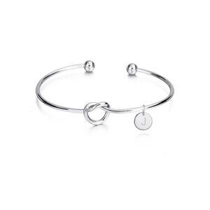 Silvertone Knot Initial Bracelet - NWT - Pick your Initial
